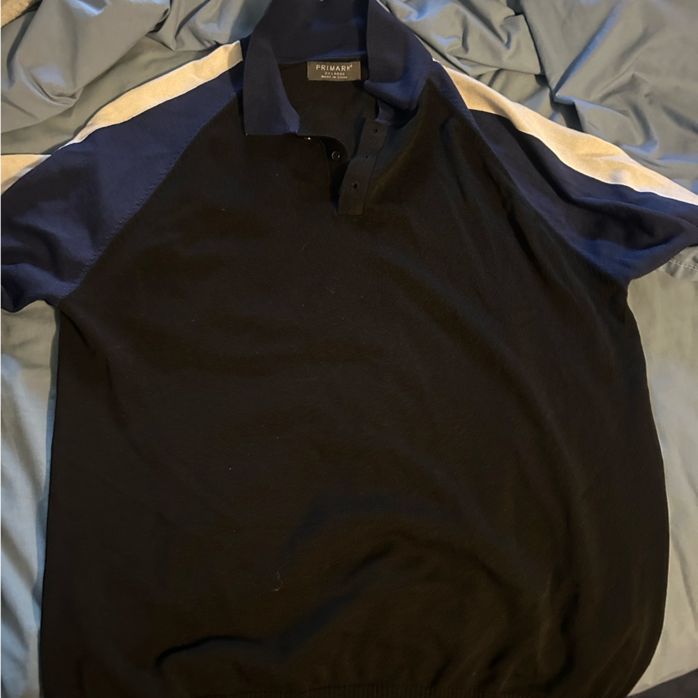 Primark Navy and Black Polo Shirt
